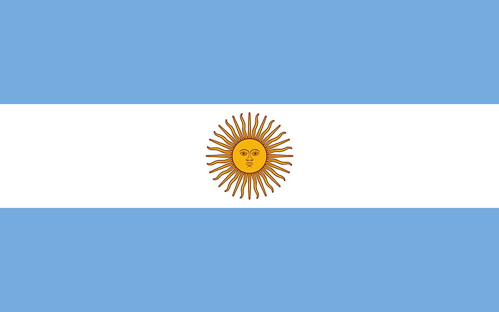 white, blue, Argentina, sun, flag