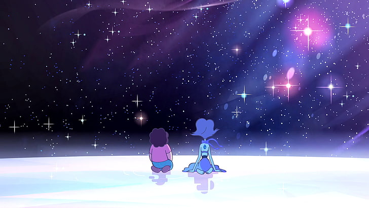 Steven Universe, cartoon, cold temperature, snow, winter, night, HD wallpaper