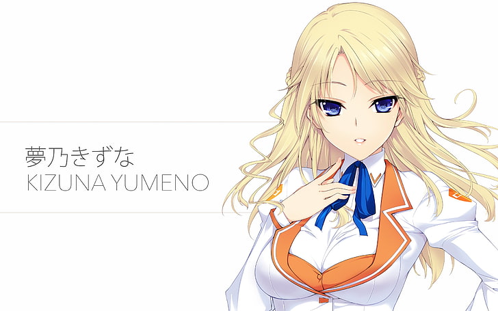 anime, anime girls, Kizuna Yumeno, Culture Japan, blonde, long hair, HD wallpaper