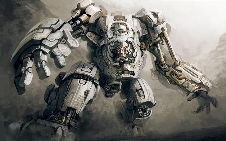gray robot character wallpaper, Transformer movie poster, Super Robot Wars