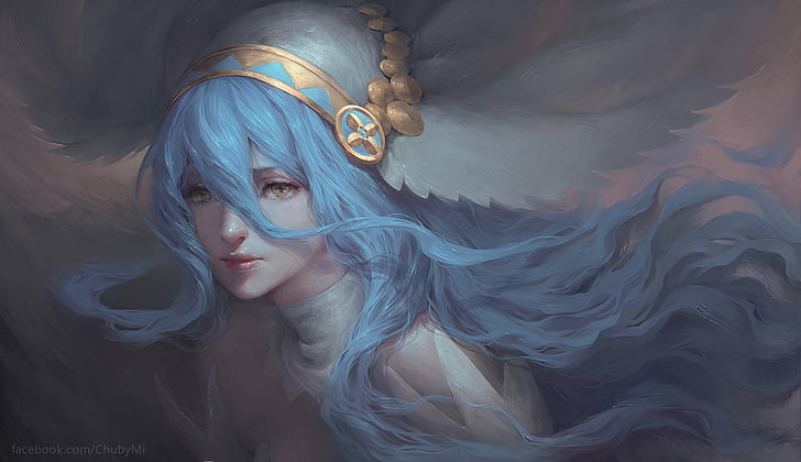 Fire Emblem, Azura (Fire Emblem), Blue Hair, Girl, Long Hair, HD wallpaper