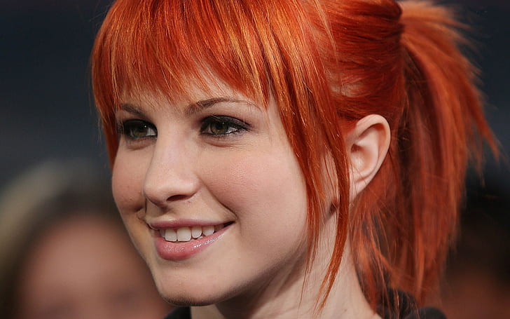 hayley williams paramore redhead women green eyes smiling people