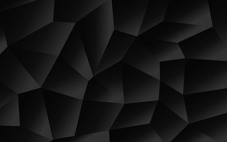 pattern, black, abstract, backgrounds, geometric Shape, three-dimensional Shape, HD wallpaper