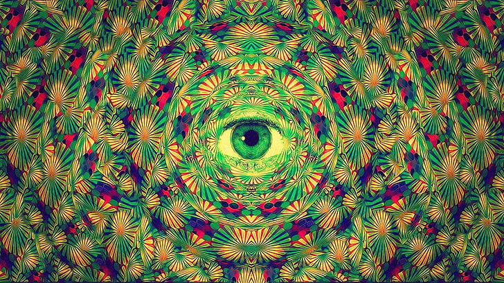 psychedelic, trippy, eyes, fractal, pattern, full frame, backgrounds