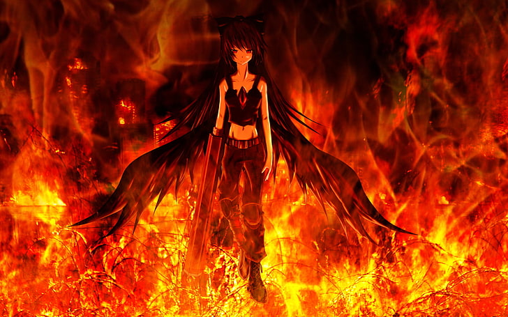 glowing fire anime swordsman boy magic explosion darkness crimso... -  Arthub.ai