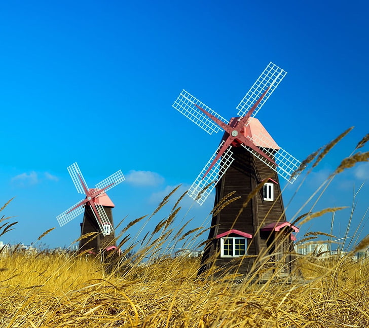 nature, windmill, environmental conservation, renewable energy, HD wallpaper