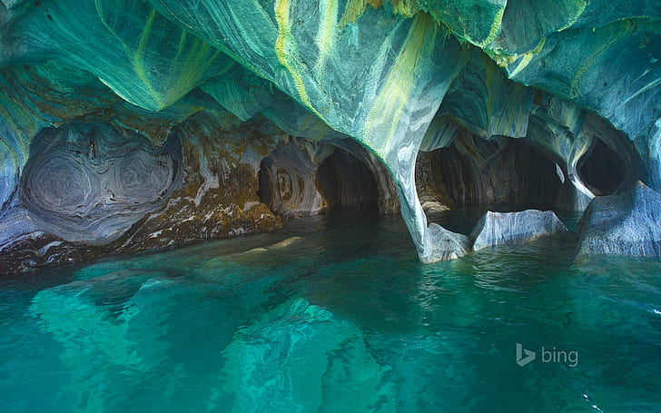 Chile, Andes, Patagonia, the marble caves, General Carrera Lake