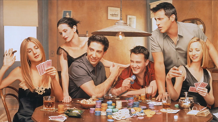 group of people playing poker HD wallpaper, Friends (TV series), HD wallpaper
