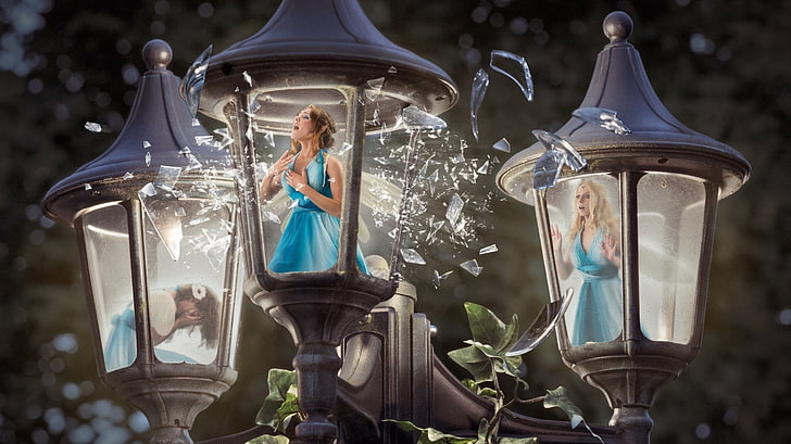 HD wallpaper: Fairies, fantasy Art, Gas Lamps, lighting equipment ...