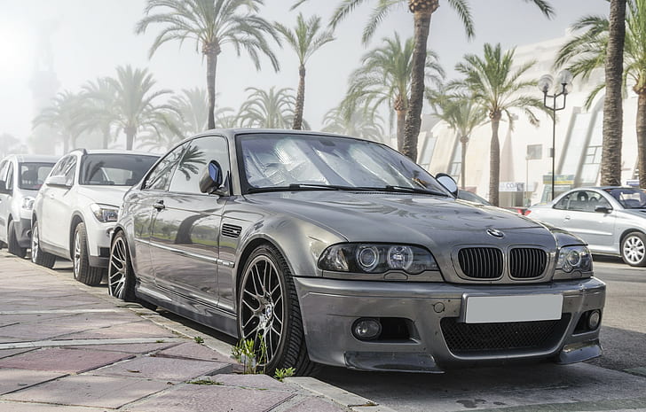 BMW E46 Grey, M3, bmw m3 gray, HD wallpaper