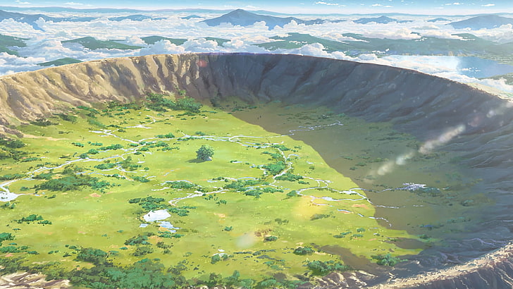 Makoto Shinkai, Kimi no Na Wa, beauty in nature, scenics - nature, HD wallpaper
