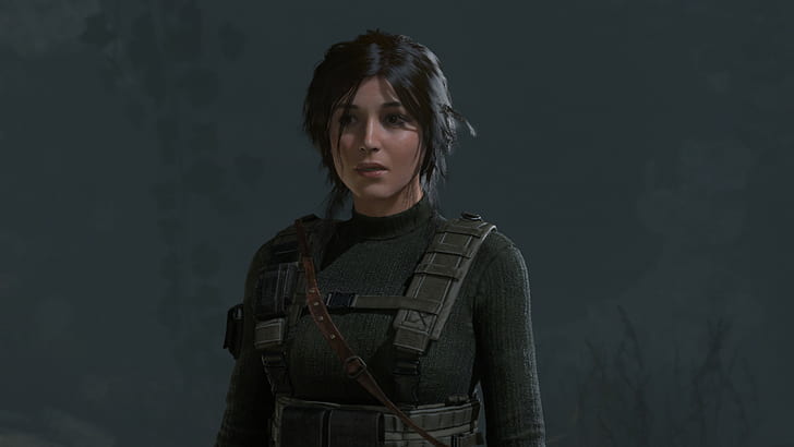 Rise of the Tomb Raider, Lara Croft, brunette, brown eyes, looking into the distance, HD wallpaper