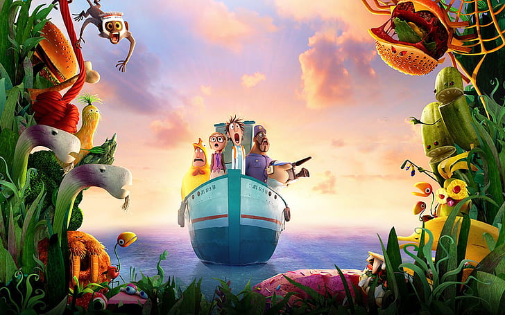 Cloudy with a Chance of Meatballs 2 Movie, cloudy with a chance of meatballs movie scene, HD wallpaper
