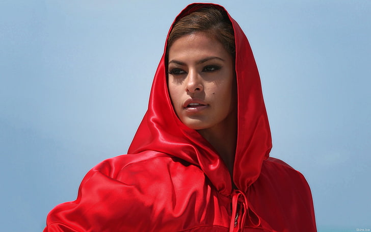 Eva Mendes, women's red hijab veil, Female celebrities, young adult, HD wallpaper