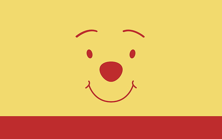 Winnie-the-Pooh, Winnie the Pooh, yellow, red, creativity, no people, HD wallpaper