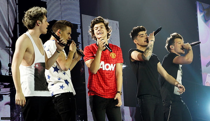 one direction pc backgrounds hd, group of people, women, performance, HD wallpaper
