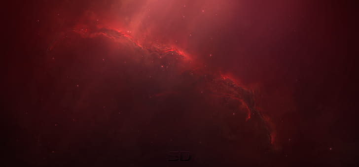 HD space, red, abstract, surreal, ultrawide | Wallpaper Flare