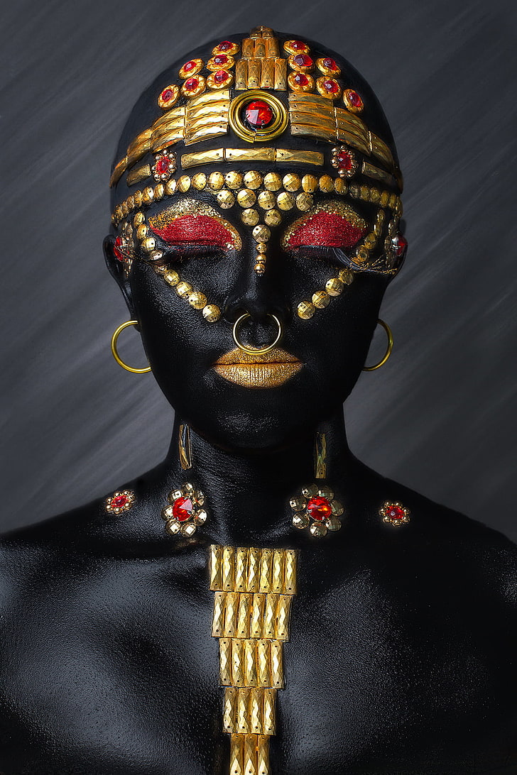 Chakrit Chanpen, Body Art, one person, gold colored, adult