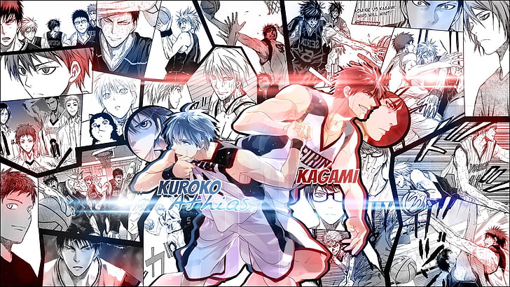 Anime, Kuroko's Basketball, Daiki Aomine, Seijūrō Akashi, HD wallpaper