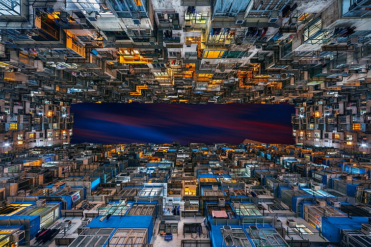 Hong Kong, apartments, cityscape, architecture, building exterior