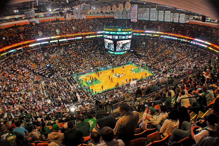 Boston Celtics stadium, people, basketball, Boston Celtics and the Garden, HD wallpaper