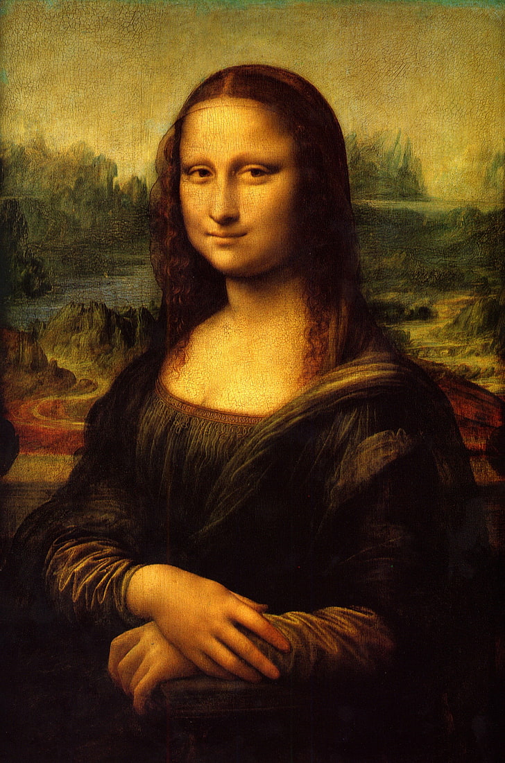 arte, Cuadro, da, Leonardo, Lisa, mona, Vinci, portrait, one person