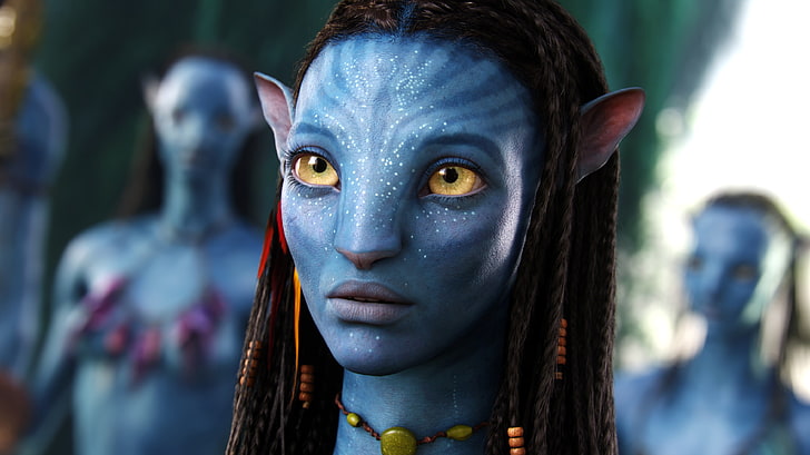 Avatar movie still, Neytiri, Na&#39;Vi, human Face, women, HD wallpaper