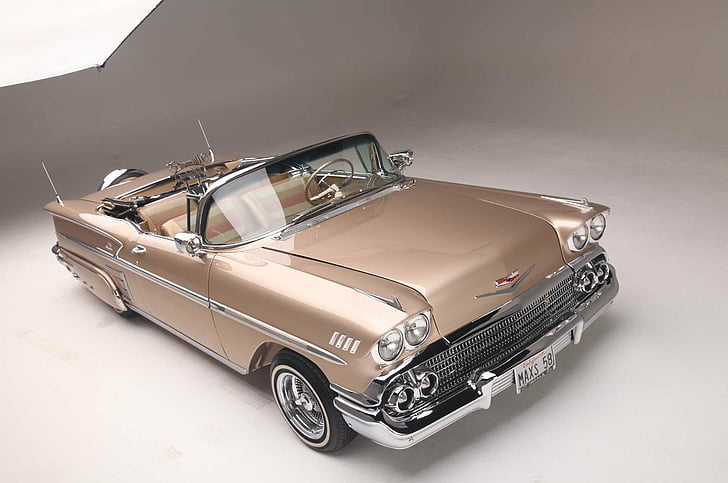 Chevrolet, Chevrolet Impala, 1958 Chevrolet Impala, Lowrider, HD wallpaper