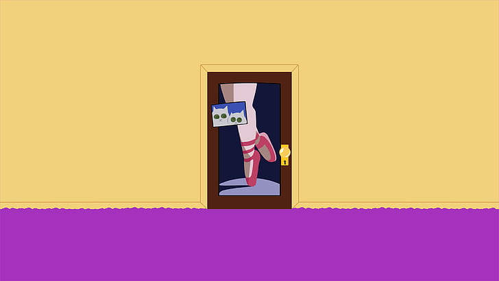 cartoon, Cartoon Network, simple background, door, Dexter's Laboratory