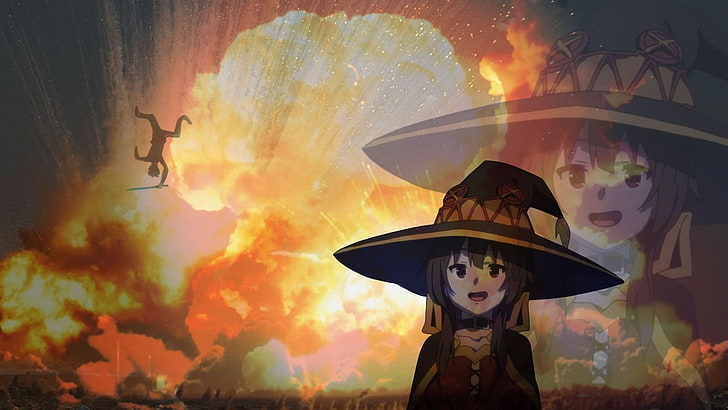 woman wearing witch hat fan art, Kono Subarashii Sekai ni Shukufuku wo!, HD wallpaper