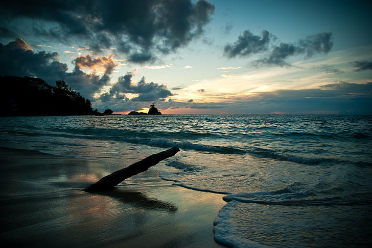 seashore during sun rise, Seychelles - Mahé, Anse, Seychelles  Mahé