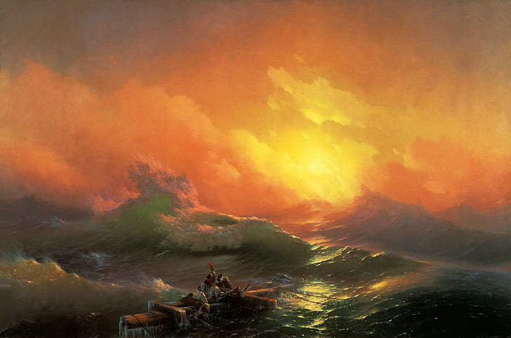 paintings ocean waves artwork ivan aivazovsky 3541x2338  Nature Oceans HD Art, HD wallpaper