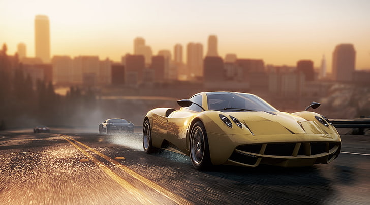Need For Speed Most Wanted 2, champagne-metallic Pagani Huayra coupe, HD wallpaper