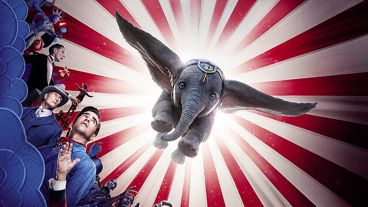 Movie, Dumbo (2019), Colin Farrell, Elephant, Michael Keaton, HD wallpaper