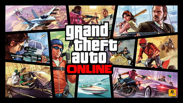 Grand Theft Auto Online digital wallpaper, Grand Theft Auto V