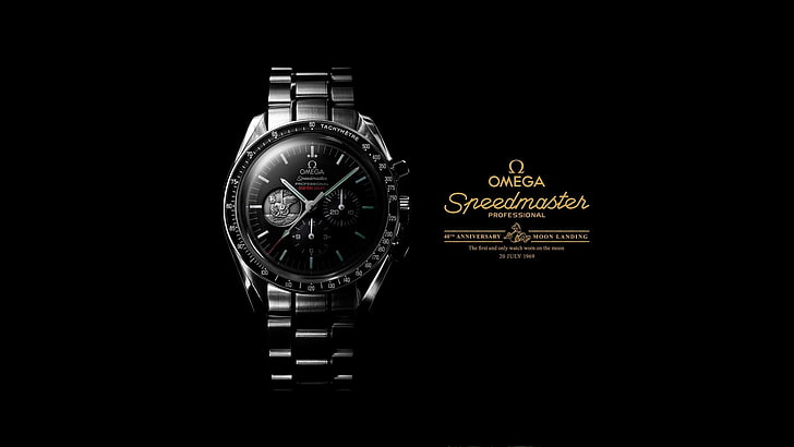 round black Omega chronograph watch, 1969, speedmaster Professional