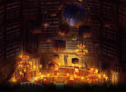 HD wallpaper: anime library | Wallpaper Flare
