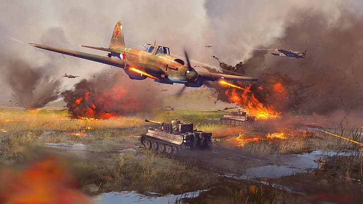 World War II, aircraft, airplane, military aircraft, Russia