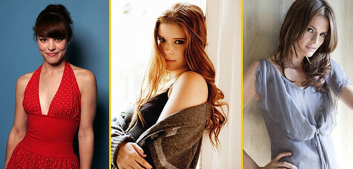 collage, women, Kate Mara, Stana Katić, Rachel McAdams, young adult, HD wallpaper