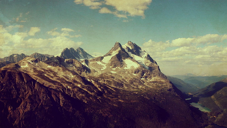 brown mountain range, mountains, nature, landscape, cloud - sky, HD wallpaper