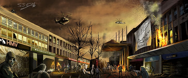 zombies, apocalyptic, HD wallpaper