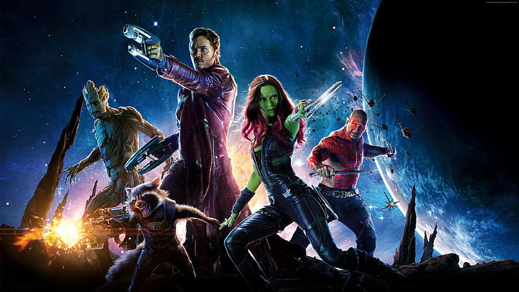 Gamora, best movies, Zoe Saldaña, Guardians of the Galaxy Vol 2, HD wallpaper