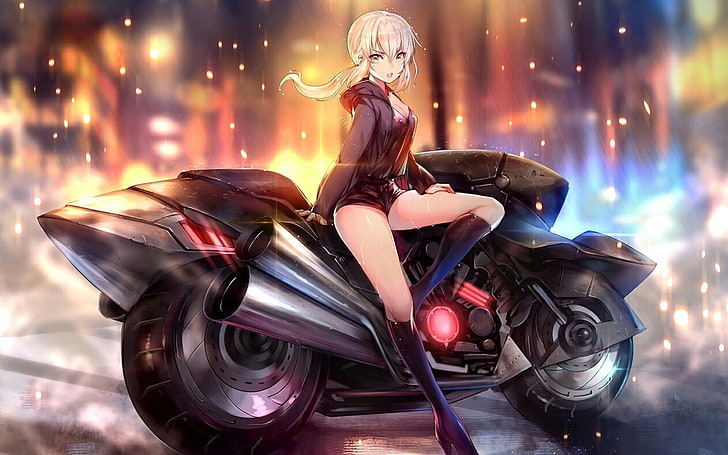 Anime Girl Motorcycle Wallpaper gambar ke 18