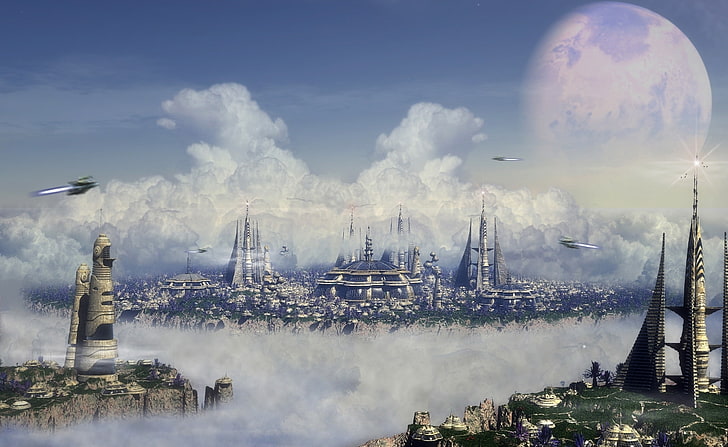 City Of The Future, online game application screenshot, Artistic, HD wallpaper