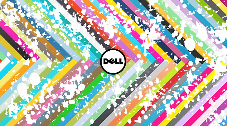 Dell multicolored logo, 4K