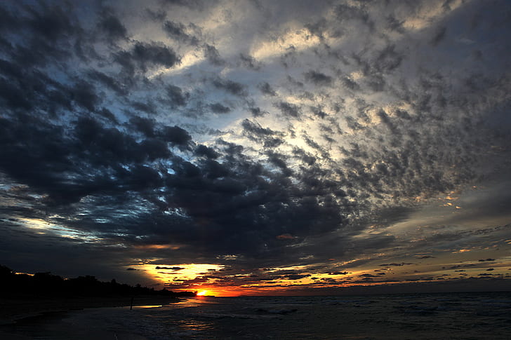 clouds, sunset, the evening, Varadero