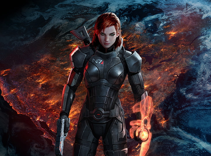 Mass Effect 3 FemShep, Games, Planet, Earth, Woman, Female, North, HD wallpaper