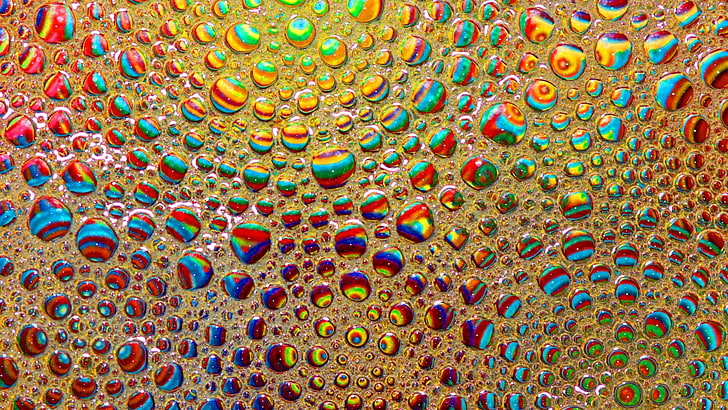 psychedelic, trippy, bubble, colorful, multi colored, full frame, HD wallpaper