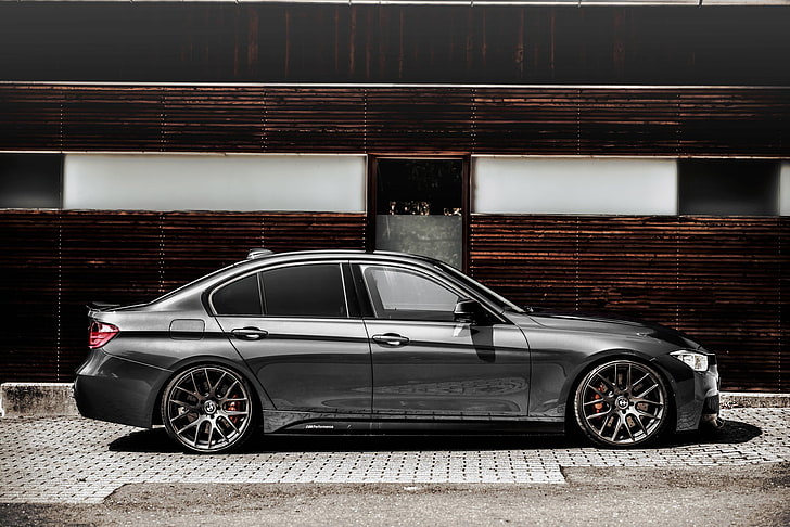 gray sedan, BMW, tuning, 335i, F30, stance, car, land Vehicle, HD wallpaper