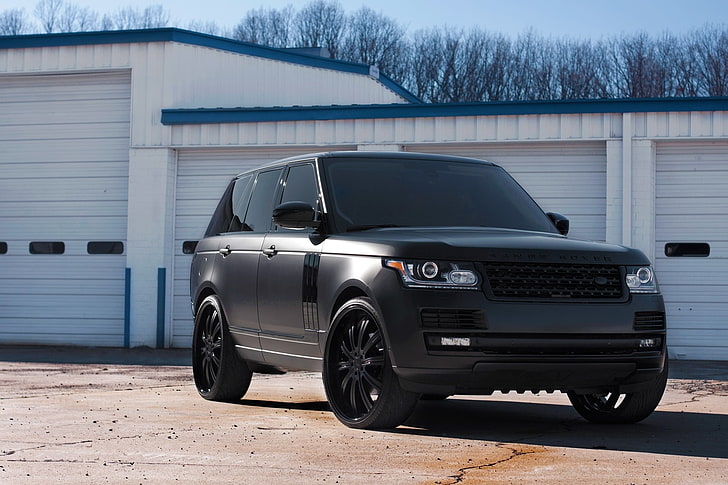 black Range Rover HSE SUV, land rover, black matte, car, land Vehicle, HD wallpaper